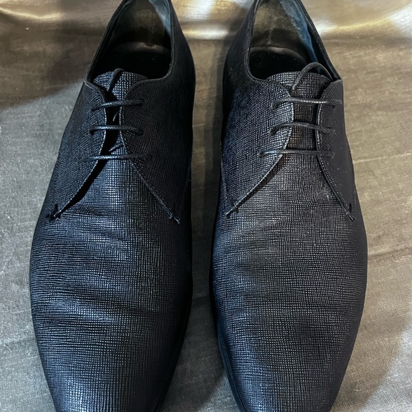 Georgio Armani Men\'s Black Textured Leather Lace-Up Oxford Dress Shoes. Size 7.5 main image 7